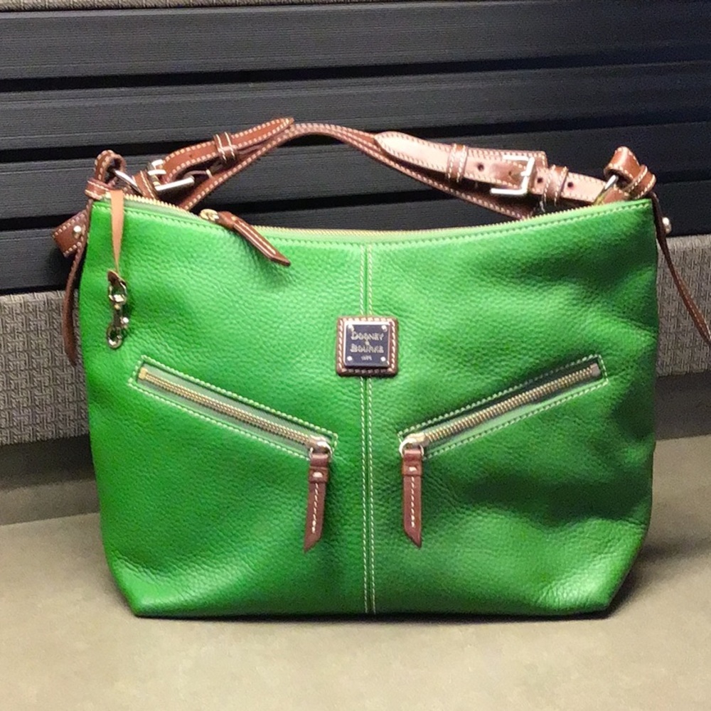 Dooney & Burke Green Hobo Shoulder Bag Like New